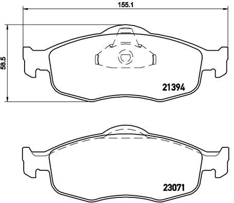 Комплект тормозных колодок, дисковый тормоз BREMBO P24037