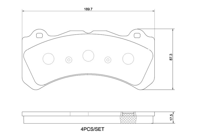 Комплект тормозных колодок, дисковый тормоз BREMBO P86034
