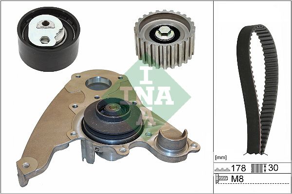 Водяной насос + комплект зубчатого ремня INA 530023230