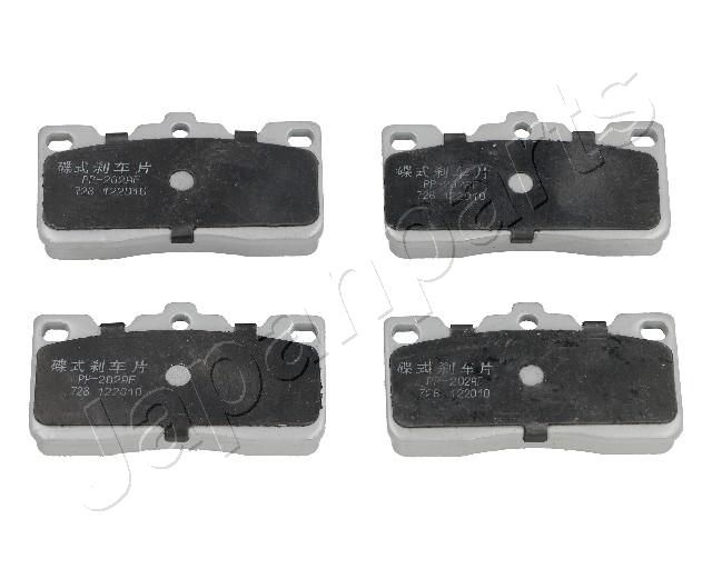 Комплект тормозных колодок, дисковый тормоз JAPANPARTS PP202AF
