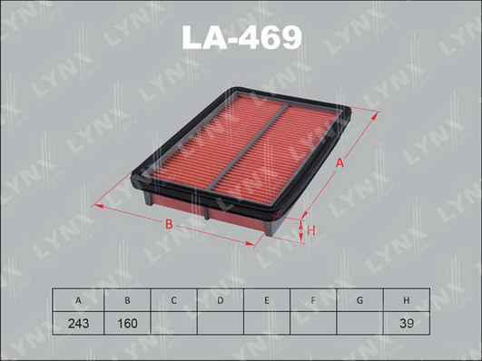 Воздушный фильтр LYNX LA469