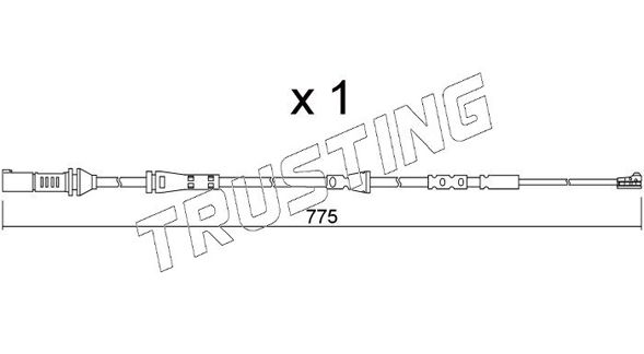 Сигнализатор, износ тормозных колодок TRUSTING SU361