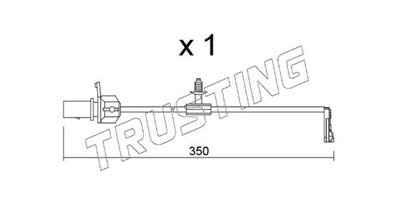 Сигнализатор, износ тормозных колодок TRUSTING SU380