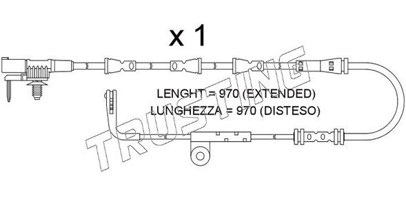 Сигнализатор, износ тормозных колодок TRUSTING SU388