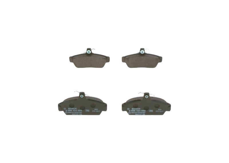 Комплект тормозных колодок, дисковый тормоз BOSCH 0986424092
