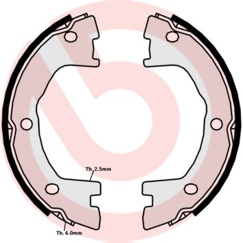 Комплект тормозных колодок, стояночная тормозная система BREMBO SA6508