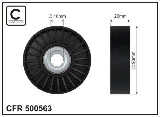 Натяжной ролик, поликлиновой ремень CAFFARO 500563