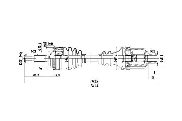 Приводной вал DYNAMATRIX DDS250323