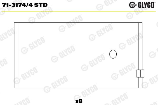 Шатунный подшипник GLYCO 7131744STD