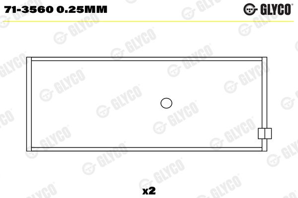 Шатунный подшипник GLYCO 713560025MM
