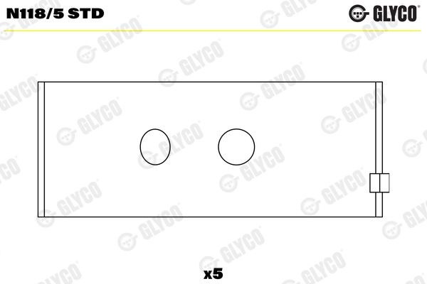 Подшипник распредвала GLYCO N1185STD