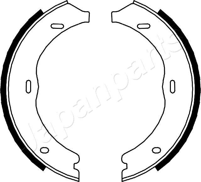 Комплект тормозных колодок, стояночная тормозная система JAPANPARTS GF0504AF