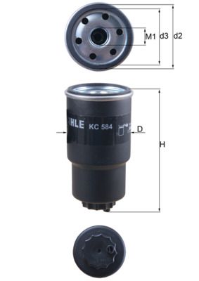 Топливный фильтр MAHLE KC584