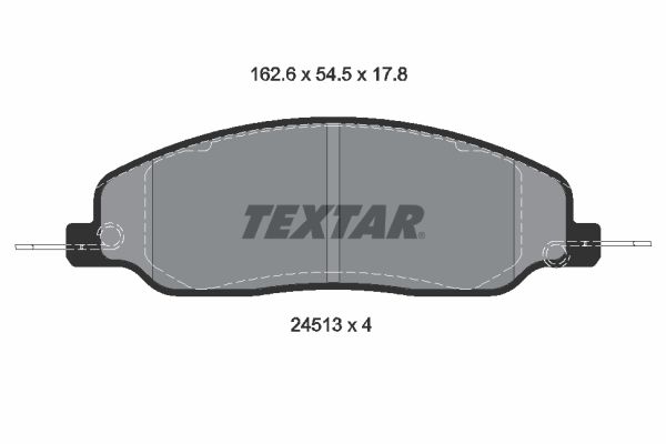 Комплект тормозных колодок, дисковый тормоз TEXTAR 2451301