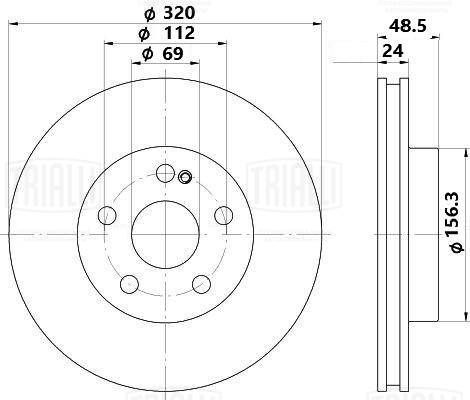 Тормозной диск TRIALLI DF0453S