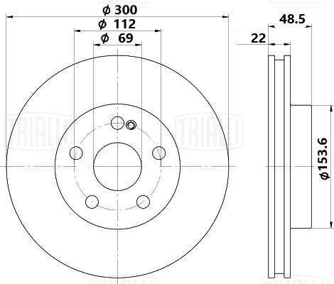 Тормозной диск TRIALLI DF0525S