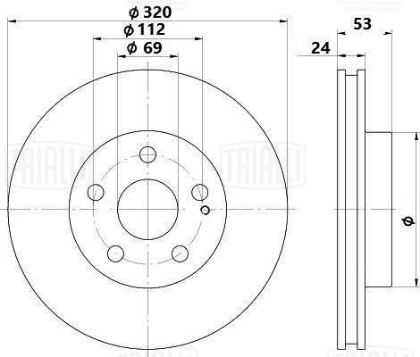 Тормозной диск TRIALLI DF0597S