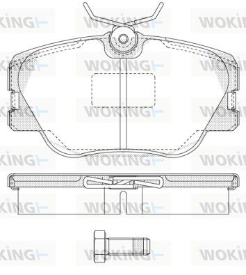 Комплект тормозных колодок, дисковый тормоз WOKING P089300
