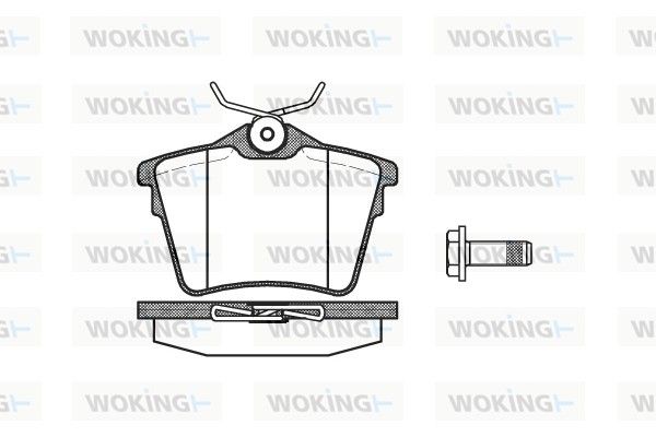 Комплект тормозных колодок, дисковый тормоз WOKING P1003300