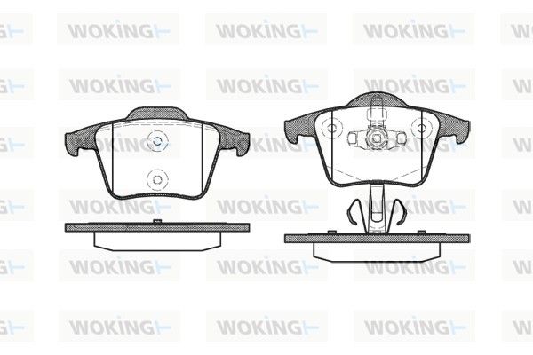Комплект тормозных колодок, дисковый тормоз WOKING P1144300
