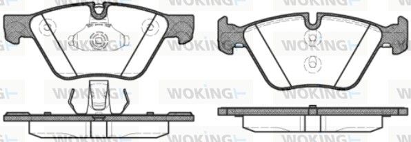 Комплект тормозных колодок, дисковый тормоз WOKING P1152330