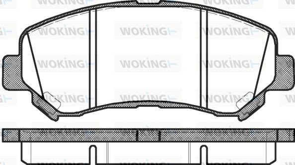 Комплект тормозных колодок, дисковый тормоз WOKING P1218300