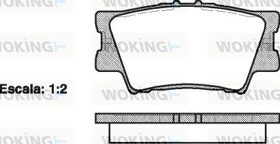 Комплект тормозных колодок, дисковый тормоз WOKING P1331300