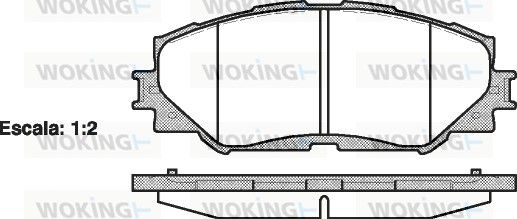 Комплект тормозных колодок, дисковый тормоз WOKING P1332300