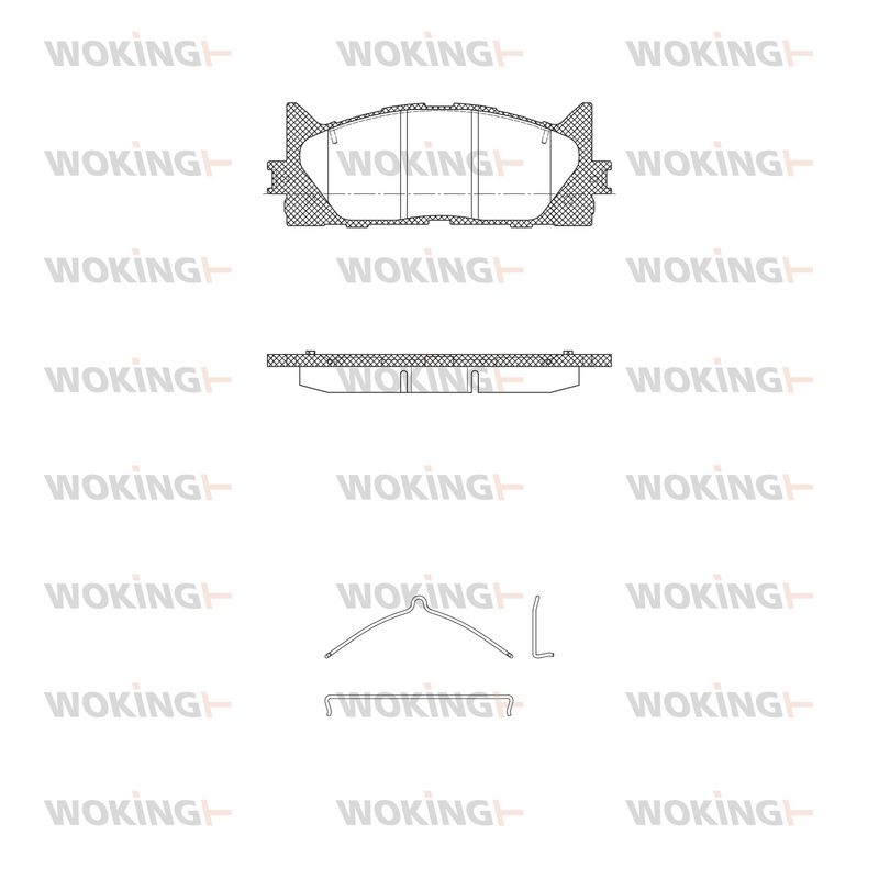 Комплект тормозных колодок, дисковый тормоз WOKING P1333300