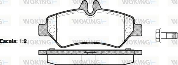 Комплект тормозных колодок, дисковый тормоз WOKING P1346300