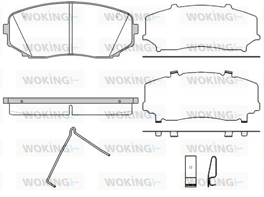 Комплект тормозных колодок, дисковый тормоз WOKING P1367302