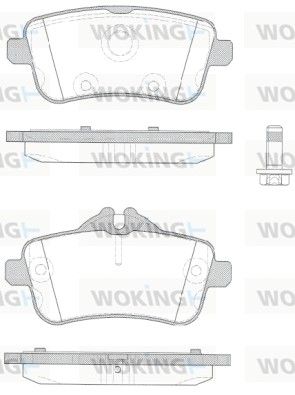Комплект тормозных колодок, дисковый тормоз WOKING P1403310