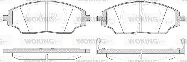 Комплект тормозных колодок, дисковый тормоз WOKING P1437302