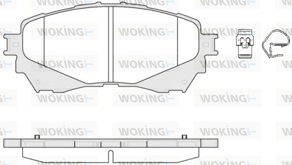Комплект тормозных колодок, дисковый тормоз WOKING P1438304