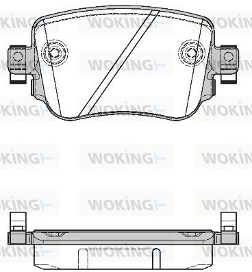 Комплект тормозных колодок, дисковый тормоз WOKING P1449308