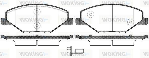 Комплект тормозных колодок, дисковый тормоз WOKING P1453300