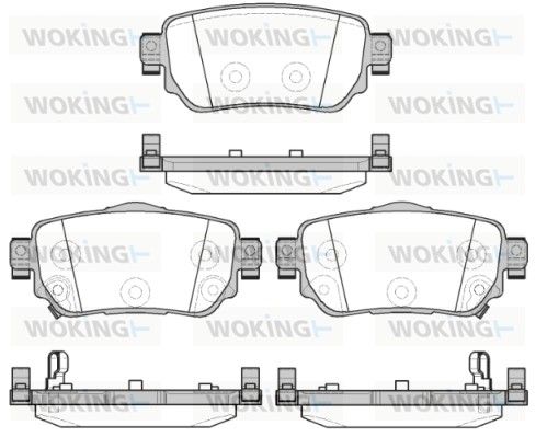 Комплект тормозных колодок, дисковый тормоз WOKING P1482302