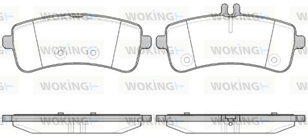 Комплект тормозных колодок, дисковый тормоз WOKING P1494300
