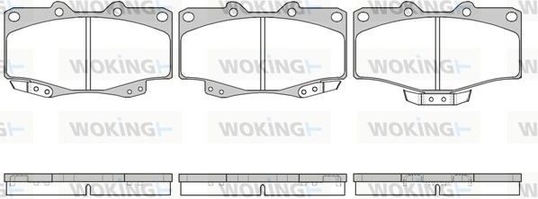 Комплект тормозных колодок, дисковый тормоз WOKING P215304