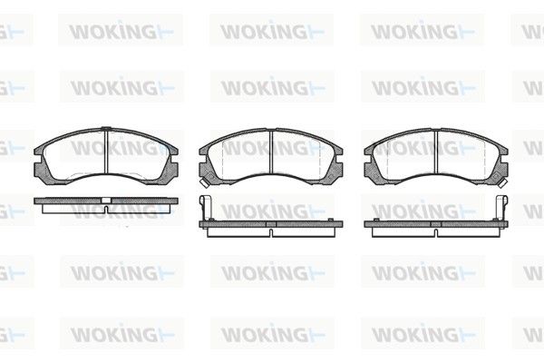Комплект тормозных колодок, дисковый тормоз WOKING P254302