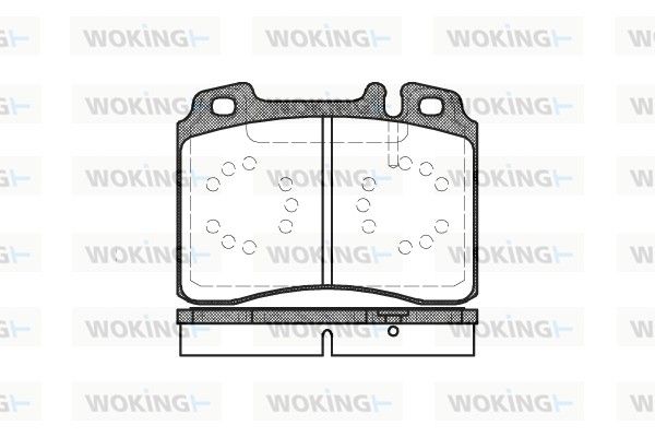 Комплект тормозных колодок, дисковый тормоз WOKING P279300