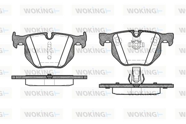 Комплект тормозных колодок, дисковый тормоз WOKING P281360