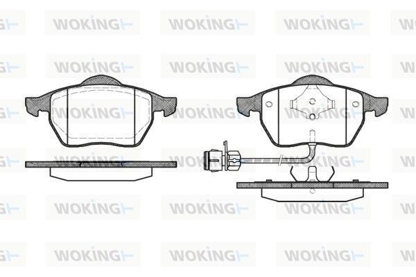 Комплект тормозных колодок, дисковый тормоз WOKING P290302