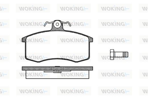 Комплект тормозных колодок, дисковый тормоз WOKING P321300