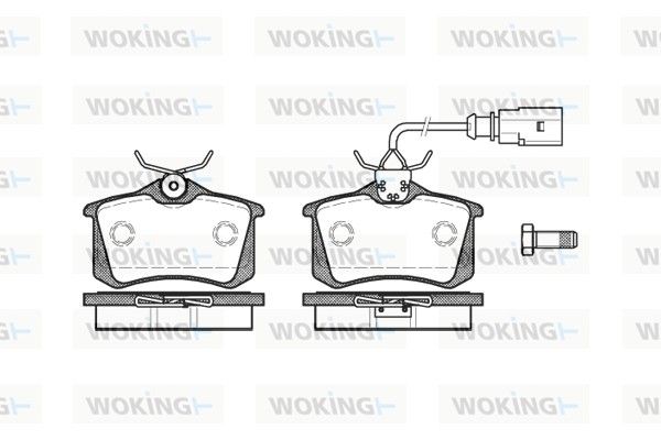 Комплект тормозных колодок, дисковый тормоз WOKING P363351