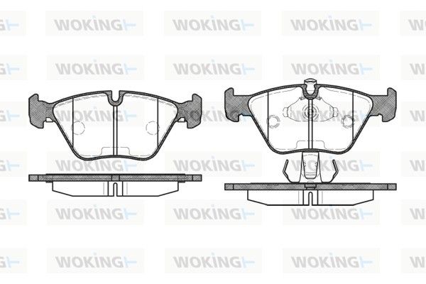 Комплект тормозных колодок, дисковый тормоз WOKING P370315