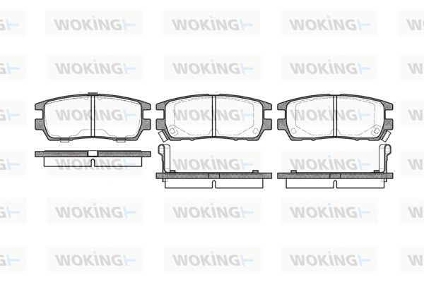 Комплект тормозных колодок, дисковый тормоз WOKING P505302