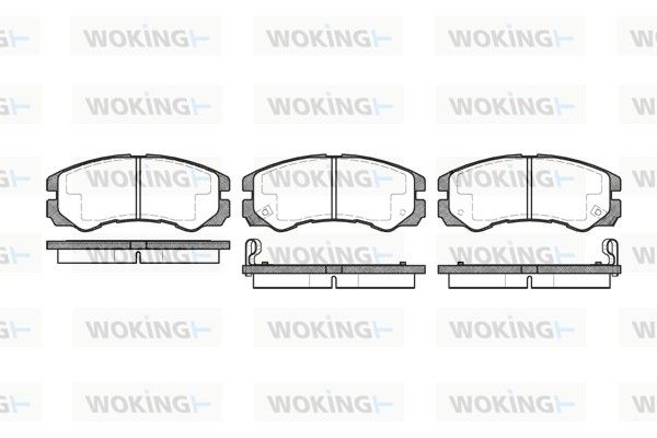 Комплект тормозных колодок, дисковый тормоз WOKING P525302