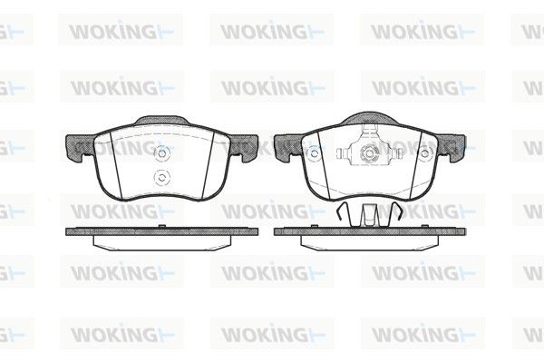 Комплект тормозных колодок, дисковый тормоз WOKING P613300