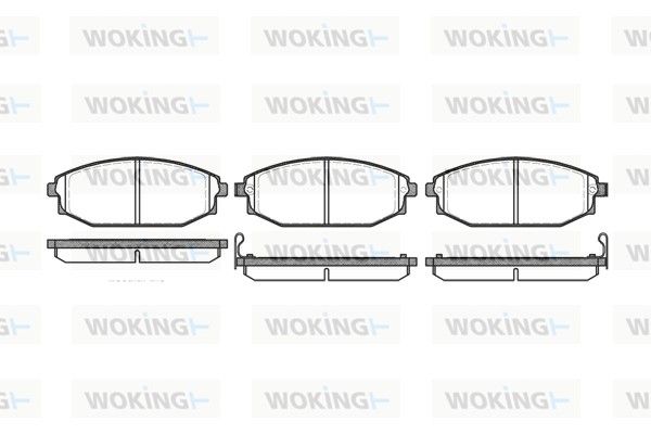 Комплект тормозных колодок, дисковый тормоз WOKING P634302